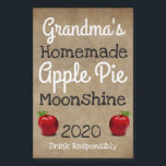 Personalized Homemade Apple Pie Moonshine Label フードラベル<br><div class="desc">A personalized jar label with the text,  "Homemade Apple Pie Moonshine" and "Drink Responsibly" Add name and year for personalization.</div>