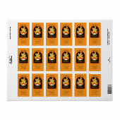 Personalized Homemade hot sauce orange label ラベル (フルシート)