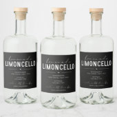 Personalized Homemade Limoncello Bottle Label リキュールボトルラベル (ボトル)