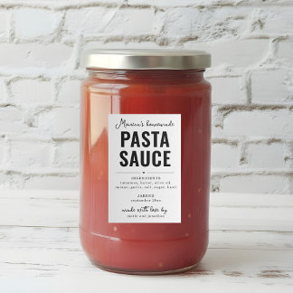 Personalized Homemade Pasta Sauce Label ワインラベル