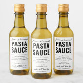 Personalized Homemade Pasta Sauce Label ワインラベル (ボトル)