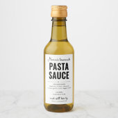 Personalized Homemade Pasta Sauce Label ワインラベル (正面)