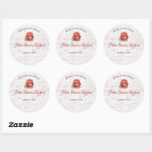 Personalized Homemade Salsa Canning Stickers ラウンドシール (シート)
