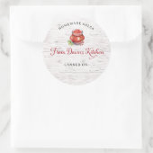 Personalized Homemade Salsa Canning Stickers ラウンドシール (バッグ)
