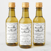 Personalized Homemade Vanilla Extract Doodle Label ワインラベル (ボトル)