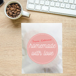 Personalized homemade with love ラウンドシール