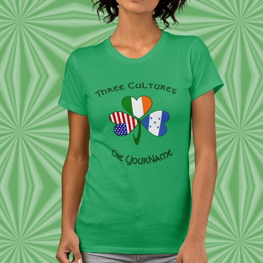 Personalized Honduras Ireland USA Shamrock Women’s Tシャツ