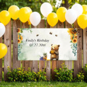 Personalized Honey Bear Birthday  横断幕