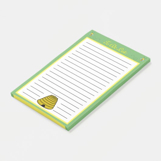 Personalized Honey Bee To Do List ポストイット (アングル)
