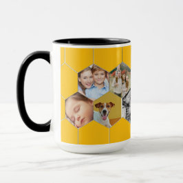 Personalized Honeycomb Family & Pet Photo Mug マグカップ