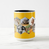 Personalized Honeycomb Family & Pet Photo Mug マグカップ (中央)