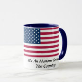 Personalized Honor To Serve The Country Hero Mug マグカップ (正面右)