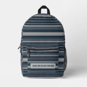 Personalized Horizontal Stripe Backpack プリントバックパック (正面)