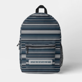 Personalized Horizontal Stripe Backpack プリントバックパック