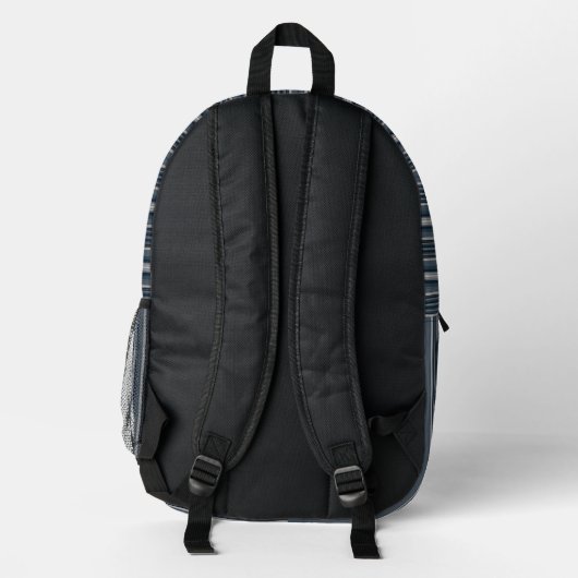 Personalized Horizontal Stripe Backpack プリントバックパック (裏面)