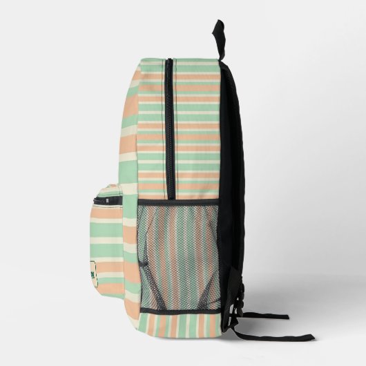 Personalized Horizontal Stripe Backpack プリントバックパック (右)