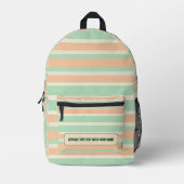 Personalized Horizontal Stripe Backpack プリントバックパック (正面)