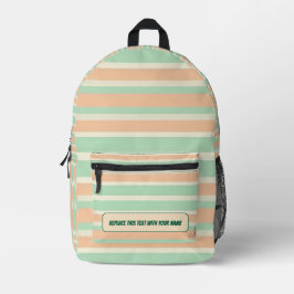 Personalized Horizontal Stripe Backpack プリントバックパック