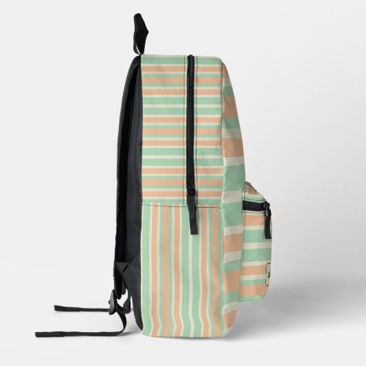 Personalized Horizontal Stripe Backpack プリントバックパック (左)