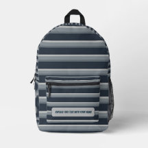 Personalized Horizontal Stripe Backpack