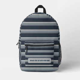 Personalized Horizontal Stripe Backpack プリントバックパック