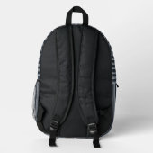 Personalized Horizontal Stripe Backpack プリントバックパック (裏面)