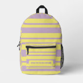 Personalized Horizontal Stripe Backpack プリントバックパック (正面)