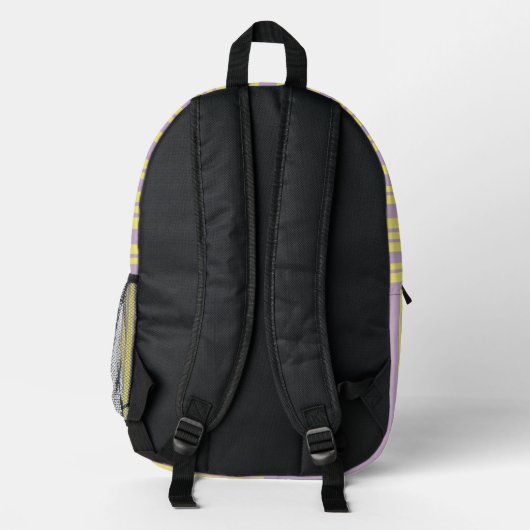 Personalized Horizontal Stripe Backpack プリントバックパック (裏面)