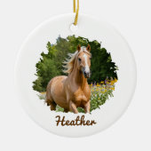 Personalized Horse Christmas Gift for Horse Lover セラミックオーナメント (正面)