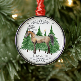 Personalized Horse Christmas Ornament Keepsake メタルオーナメント
