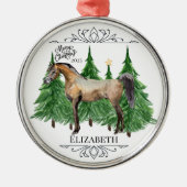 Personalized Horse Christmas Ornament Keepsake メタルオーナメント (正面)