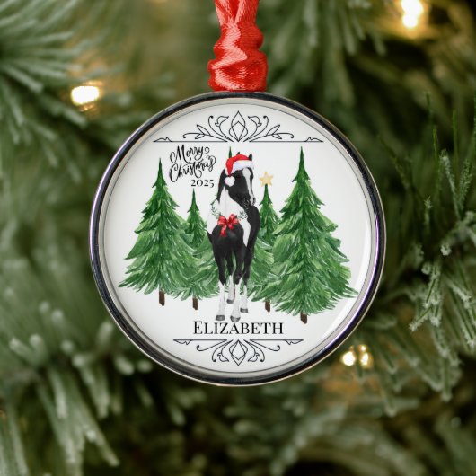Personalized Horse Christmas Ornament Keepsake メタルオーナメント (ツリー)