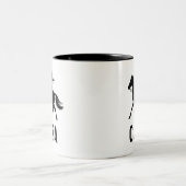 personalized horse girl mug custom name equestrian ツートーンマグカップ (中央)