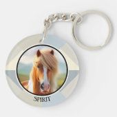 Personalized Horse Lover Photo キーホルダー (裏面)