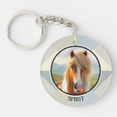 Personalized Horse Lover Photo キーホルダー (正面)