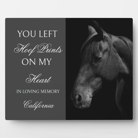 Personalized Horse Memorial Plaque Custom photo フォトプラーク (正面)