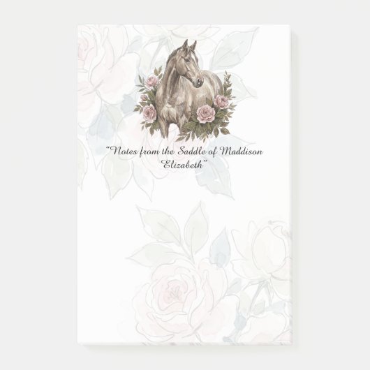 Personalized Horse Stationery   ポストイット (正面)