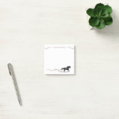 Personalized Horse Stationery Black Horse Flowers ポストイット (オフィス)