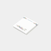 Personalized Horse Stationery White Horse Rainbow ポストイット (アングル)