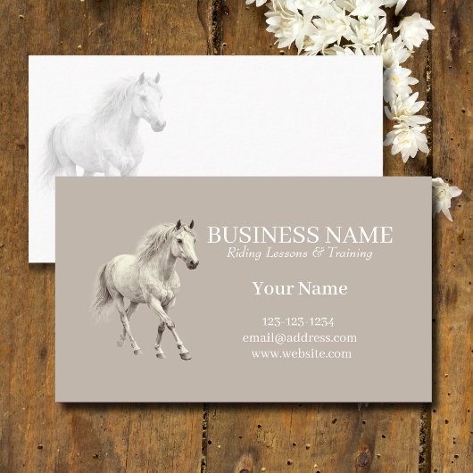 Personalized Horse Trainer Business Cards 名刺