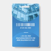 Personalized Hospital Employee Logo & Photo ID  バッジ (裏面)
