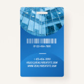 Personalized Hospital Employee Logo & Photo ID  バッジ (裏面)