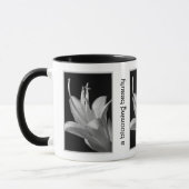 Personalized Hosta Flower in Black and White マグカップ (左)