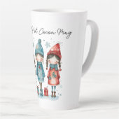 Personalized Hot Cocoa Mug with winter children カフェラテマグ (右アングル)
