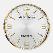 Personalized Hotel Name Luxury Gold Silver  マグネット (正面)