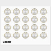 Personalized Hotel Name Luxury Gold Silver  ラウンドシール (シート)