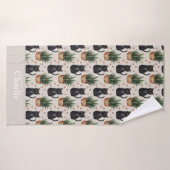 Personalized Houseplants and Cat バスタオル (バスタオル)