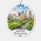 Personalized Houston Ornament, Custom Texas セラミックオーナメント (左)