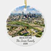Personalized Houston Ornament, Custom Texas セラミックオーナメント (正面)