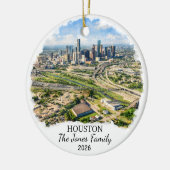 Personalized Houston Ornament, Custom Texas セラミックオーナメント (左)